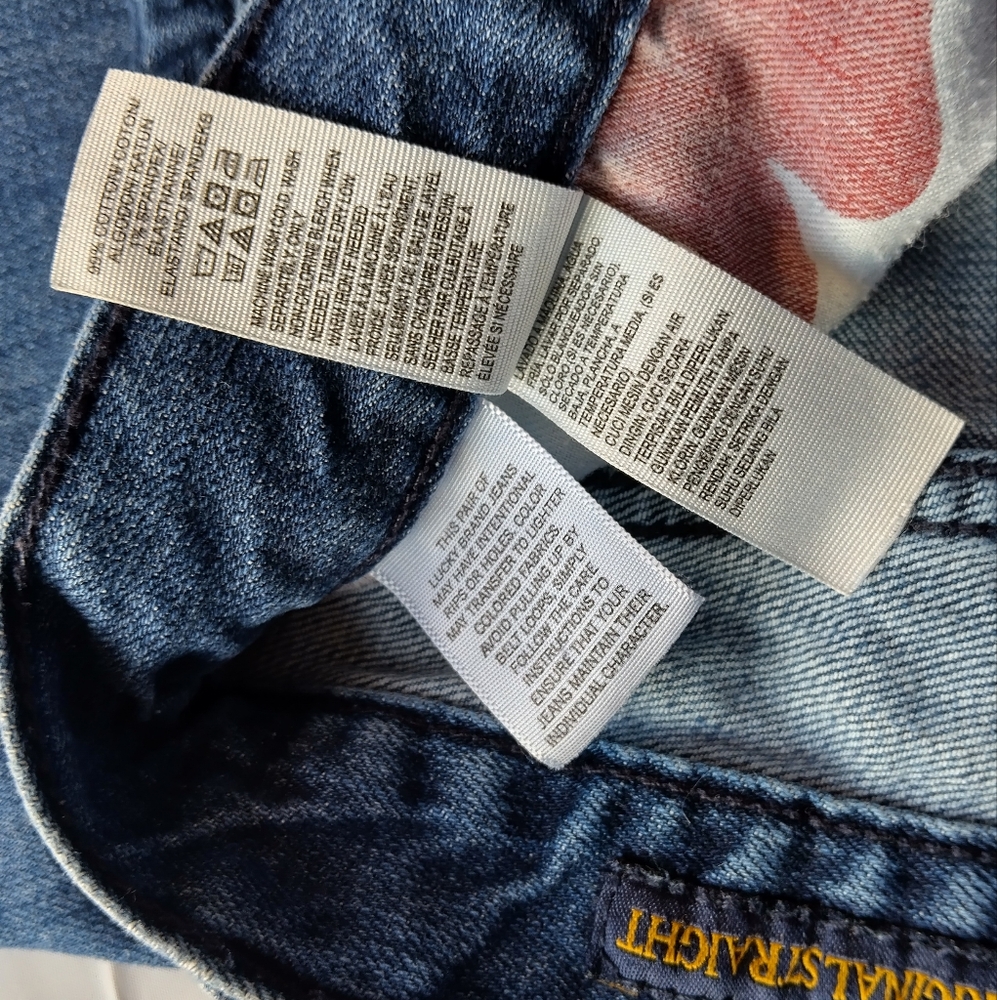 Lucky Brand Men's  Blue Jeans Original Straight Cotton Size  38X33 Medium Wash - Picture 13 of 13